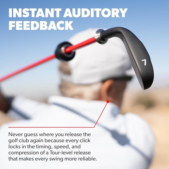 Performance Golf Click Stick - Swing Trainer for Automatic Release I Auditory Feedback I Core Golf Swing Mechanics Improvement