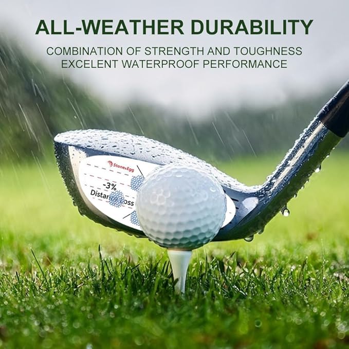 Golf Impact Tape, Self-Teaching Sweet Spot and Consistency Analysis, Golf Club Impact Stickers for Iron, Wood & Fairway Clubs, Non-Residue, Swing Training Aid Impact Labels