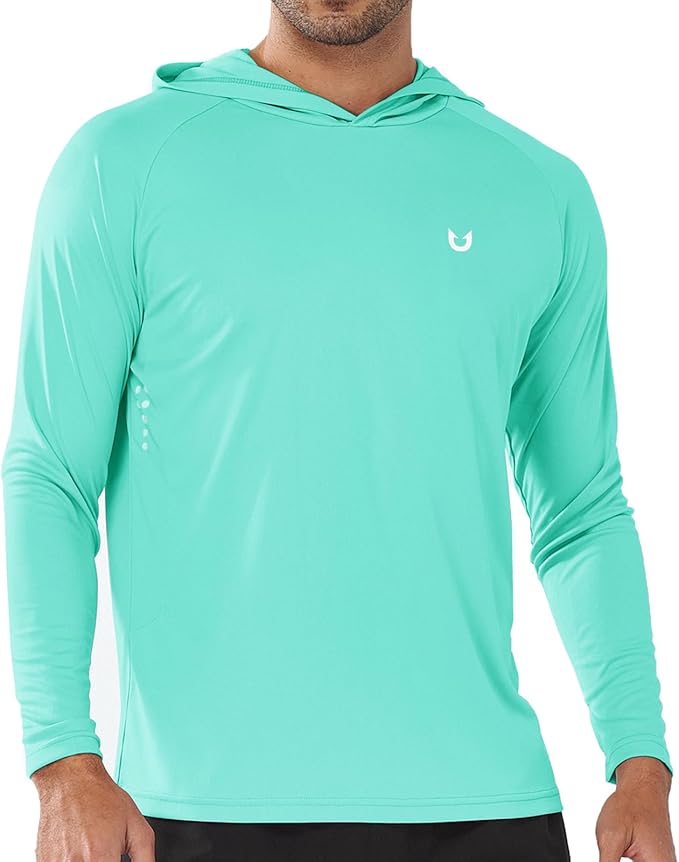 NORTHYARD Men's UPF 50+ Hoodie Shirts Long Sleeve Sun Protection Fishing Swim Beach UV SPF Rash Guard Quick Dry Lightweight