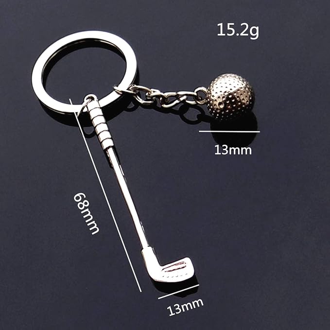 Mini Cute Golf Keychain Golf Ball Key Ring Birthday Christmas Gifts for Men Women Boys Girls