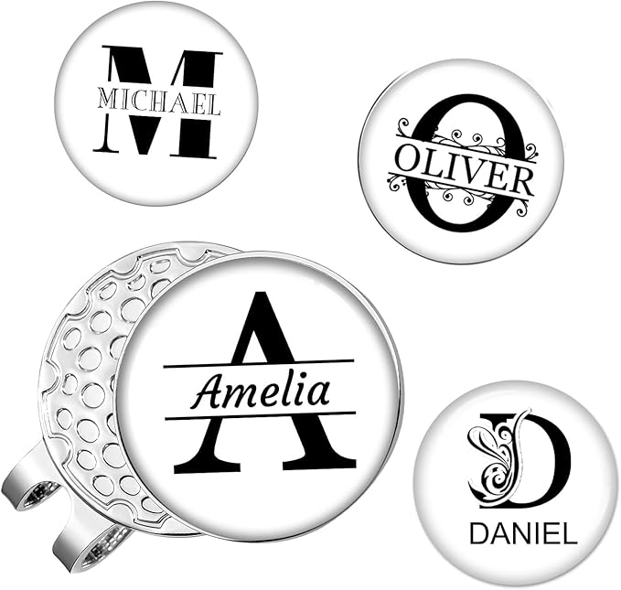 Custom Golf Ball Marker Hat Clip Personalized Magnetic Golf Ball Markers Customized with Photo Logo Text Name Gifts for Men Women Golfers