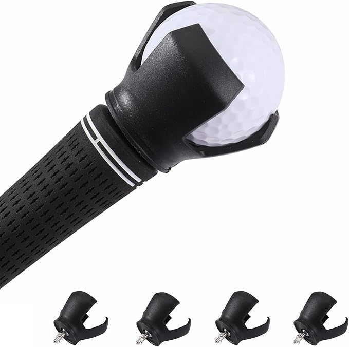Golf Ball Retriever,3-Prong Golf Ball Retriever Grabber Golf Ball Grabber Golf Sucker Accessories for Putters and Golfer(4 Pack)
