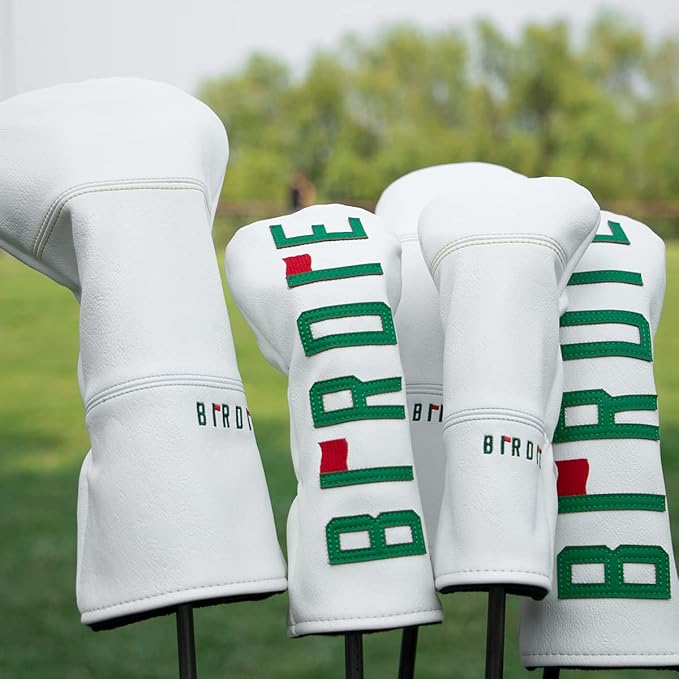 Golf Headcovers Elegant Embroidery Premium Leather Birdie Golf Driver Cover Fairway Hybrid Cover Blade Putter Cover Golf Mallet Putter Cover for OZ1 MEZZ 1 MEZZ1 MAX Putter
