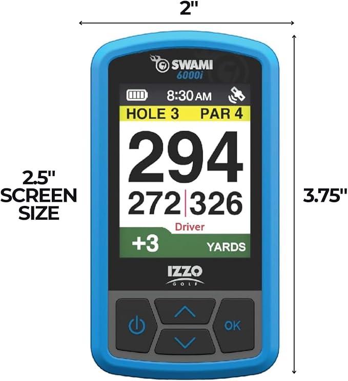 Izzo Swami Golf GPS Rangefinder - Color Display & Scorekeeper