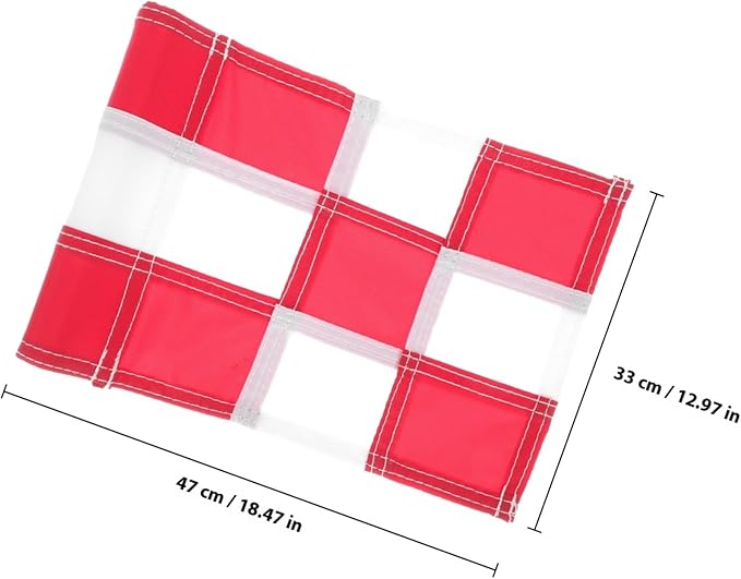 YARNOW Golfing Training Flag for Practice Court Checkered Red and White Golf Pin Flag Portable and Reusable Putting Flagstick for Skill Improvement