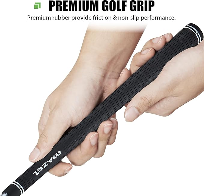 MAZEL Men Golf Iron Set (9PCS) or 1,2,3,4,5,6,7,8,9,Pitching Wedge,Sand Wedge with Steel Shafts for Right Handed Golfers