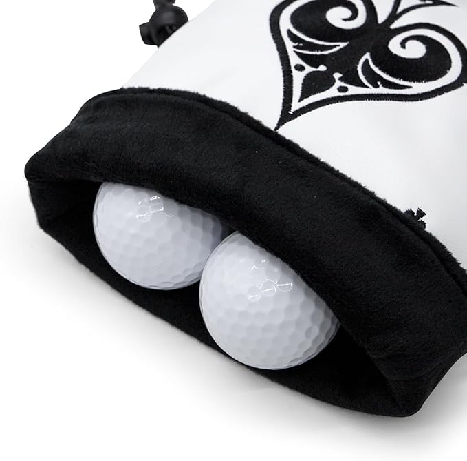 montela golf Valuables Pouch,Ace Poker Golf Bag Pouch with Drawstrings Golf Tee Bag Leather Golf Tee Pouchs for Men Women