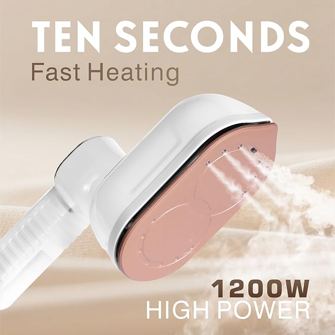 Travel Steamer for Clothes, Portable Steamer Handheld,1200w 10s Fast Heat-Up, 180ml Detachable Water Tank, 3 Steaming Modes with LCD Display, Wrinkle Remover for Home & Travel