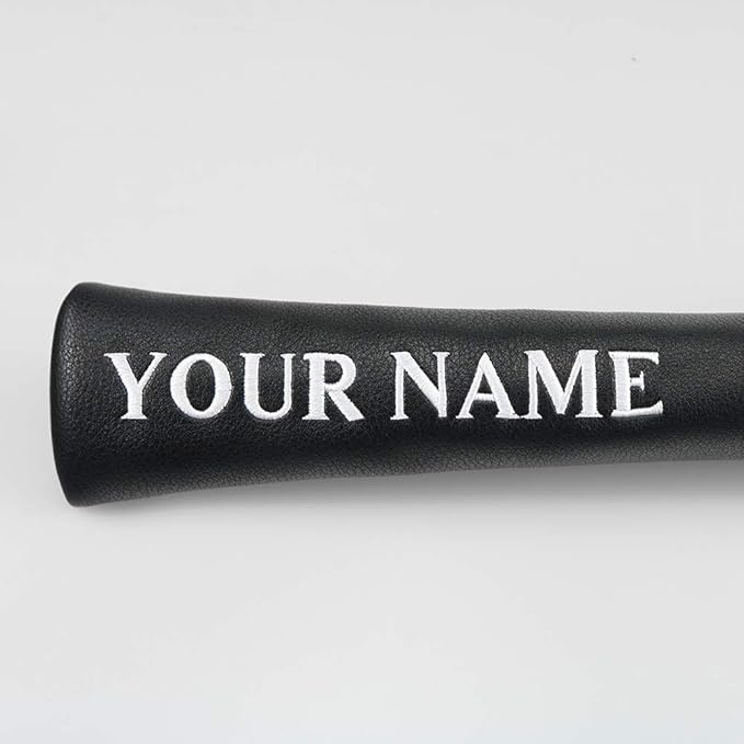 Craftsman Golf Classic Well Made Black White Red Gray Leather Alignment Stick Cover Holder 14' Hold at Least 3 Sticks