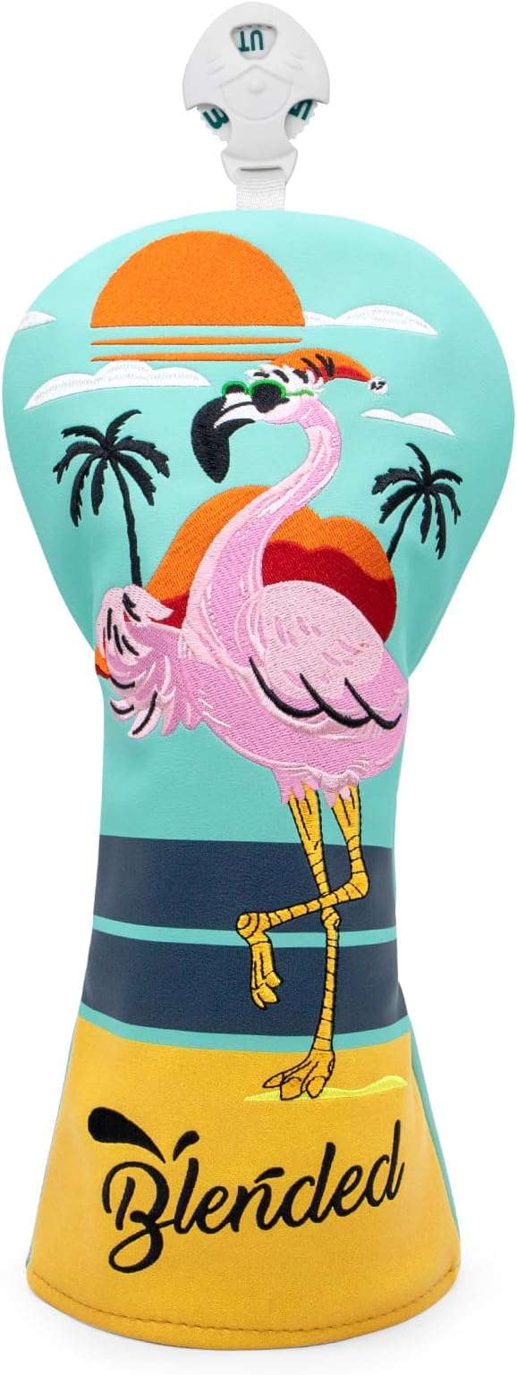 Golf Club Covers Flamingos Driver Cover Fariway Wood Headcover Hybrid Head Cover Leather Golf Headcover Fit All Brand
