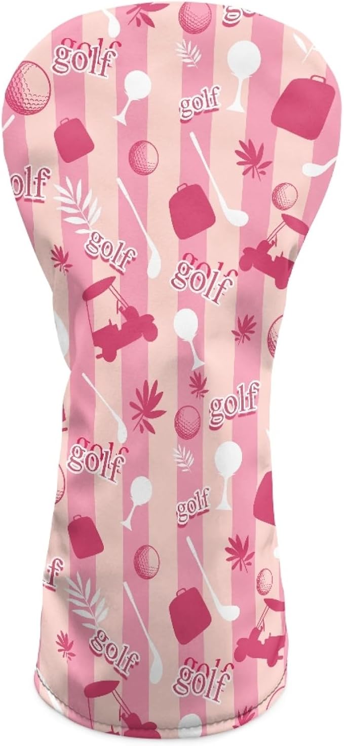 Golf Club Head Covers for Club Protective, Waterproof PU Leather Driver Fairway Wood Hybrid Head Cover