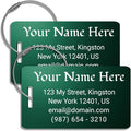 Custom Bag Tags for Luggage, Personalized Luggage Tags for Suitcases - Laser Engraved Metal Tags- Pack of 2 (Emerald Shadow, 2x3.5)