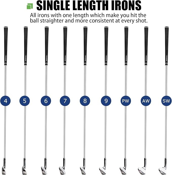 MAZEL Single Length Golf Club Irons Set for Men & Women,Right Handed
