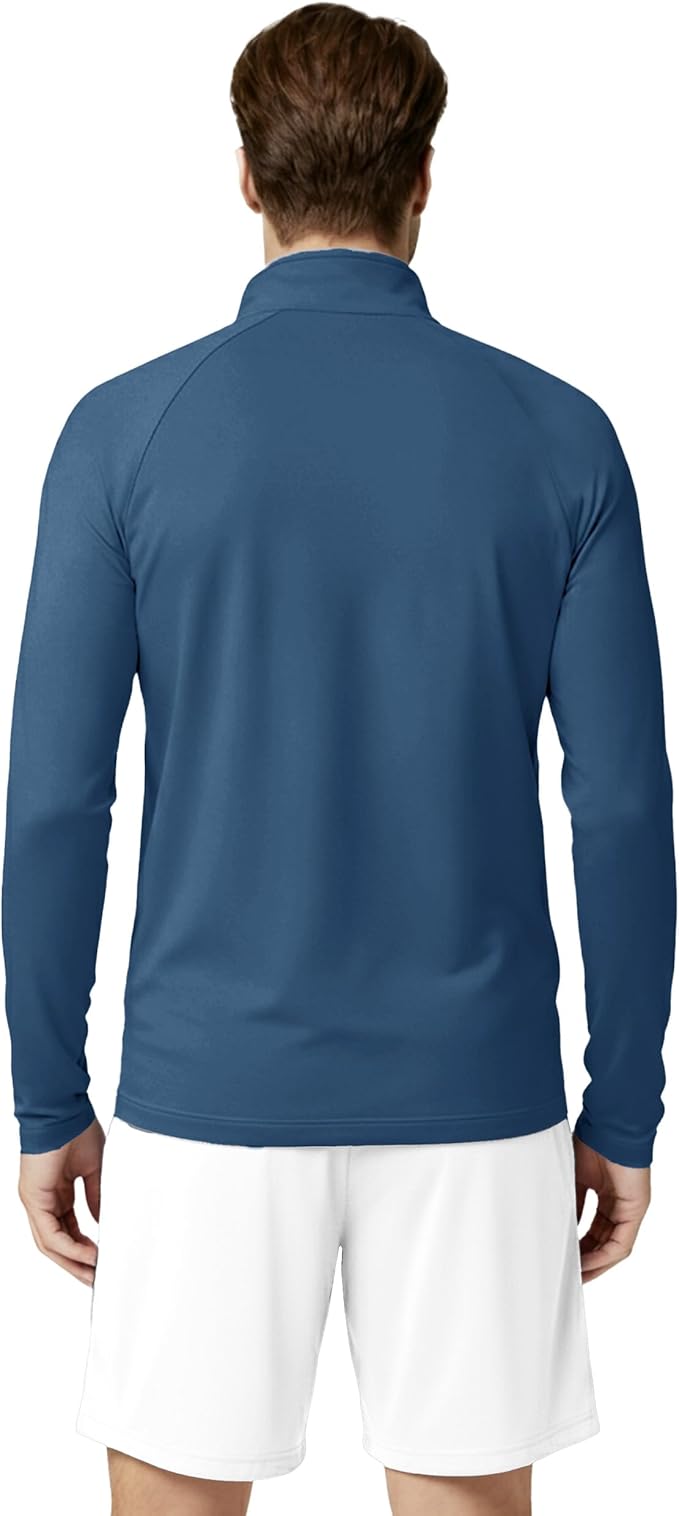 Boladeci Men's UPF 50+ Sun Shirts 1/4 Zip Long Sleeve SPF UV Protection Lightweight Quick Dry Quarter Zip Golf Shirts