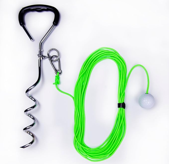 Swing Away! Golf Training Tool for Drivers & Irons - Practice Your Golf Swing in The Backyard with A Real Golf Ball & Experience 50 Feet of Ball Flight Feedback