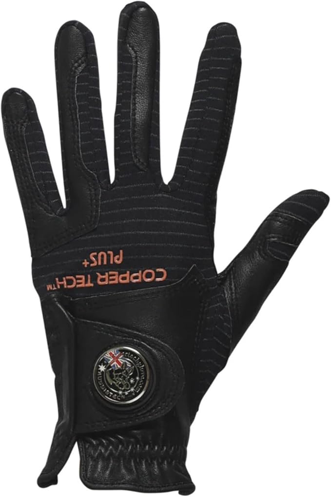 Ultra Premium Leather Golf Glove for Men – Copper-Infused, Compression Fit, All-Weather, Pain Relief
