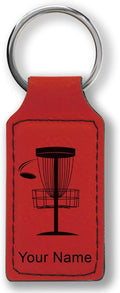 LaserGram Rectangle Keychain, Disc Golf, Personalized Engraving Included