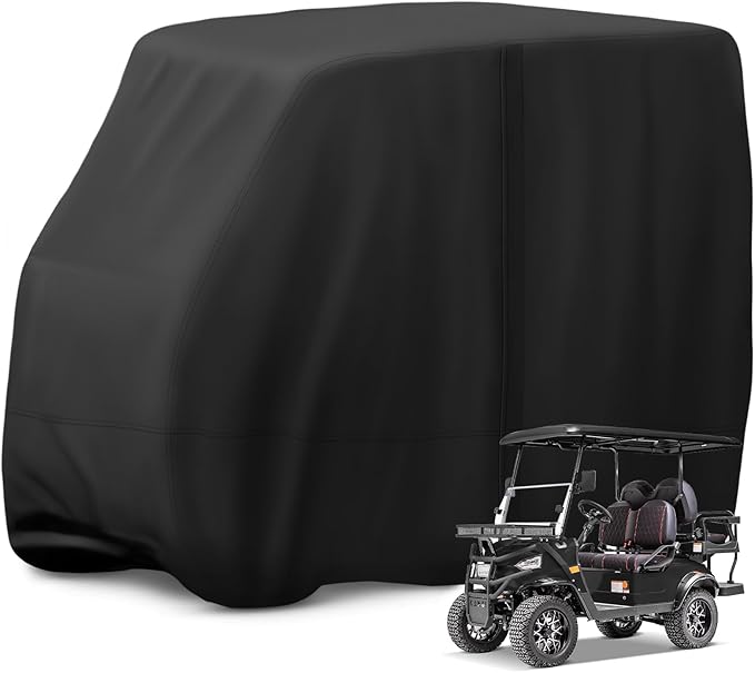 Golf Cart Cover,Waterproof Universal 2/4/6 Passenger Golf Cart Covers, Golf Cart Accessories for Outdoor Storage Protective