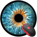 Mouse Pad Cool Eye Iris Blue Teen, Round Mousepad, Non-Slip Rubber Base Mouse Mat for Laptop and Computer