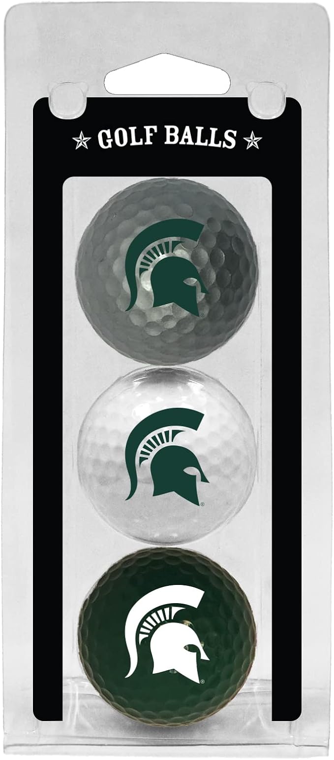 Team Golf NCAA Regulation Size Golf Balls, 3 Pack, Full Color Durable Team Imprint