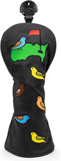 1 Pcs Montela Golf Club Covers,Colorful Birdie Tee 3 Wood Headcover Driver Headcover Fairway Wood Head Covers Hybrid Headcover Leather Golf Head Covers for Odyssey Scotty Cameron Taylormade