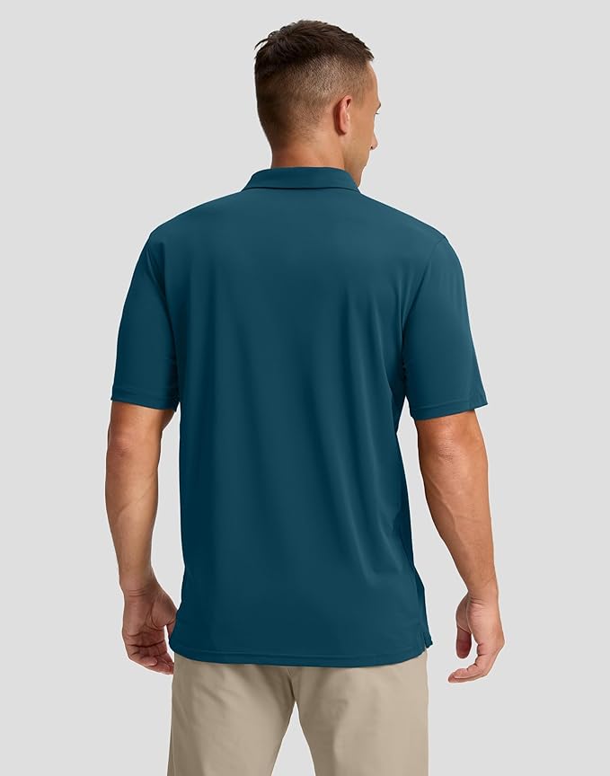 Men's Golf Shirts Dry Fit Moisture Wicking Performance Short Sleeve Collared Polo Shirts for Casual Athletic Business