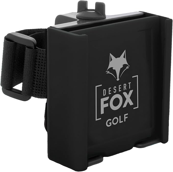 DESERT FOX GOLF Phone Caddy – Adjustable Golf Cart Phone Holder with Secure Strap for Hands-Free GPS & Golf Apps – Universal Fit