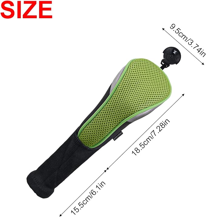 Andux 4pcs/Pack Long Neck Golf Hybrid Club Head Covers Dial No. Tag CTMT-02