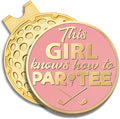 Pink Golfer Ball Marker with Magnetic Hat Clip, Funny Golf Accessories Gifts for Men Women, Novelty Birthday Gifts for Men Women Golfer Fan