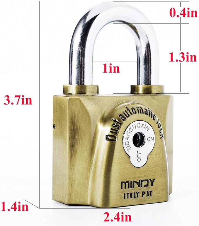 Mindy 60mm Heavy Duty Waterproof Keyed Padlock with 4 Keys
