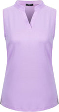 Womens Sleeveless Golf Polo Shirts Lightweight Tennis Sport Tops