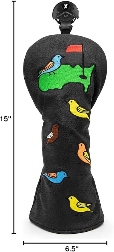 1 Pcs Montela Golf Club Covers,Colorful Birdie Tee 3 Wood Headcover Driver Headcover Fairway Wood Head Covers Hybrid Headcover Leather Golf Head Covers for Odyssey Scotty Cameron Taylormade
