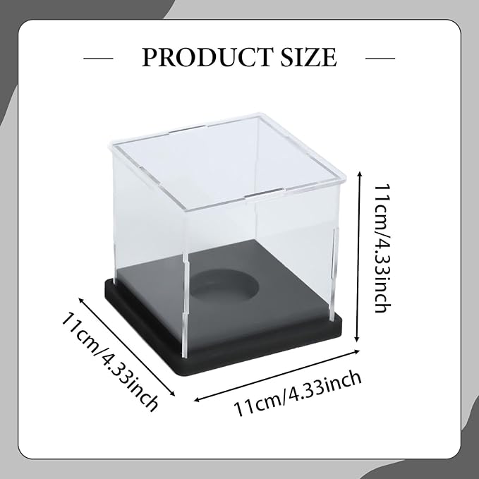 Baseball Case Acrylic Baseball Holder Clear Sturdy Stable Dustproof Stylish Display Cube Storage for Memorabilia Golf Balls