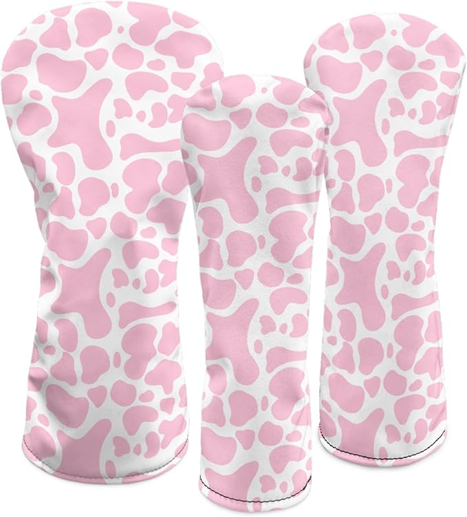 Golf Club Head Covers for Club Protective, Waterproof PU Leather Driver Fairway Wood Hybrid Head Cover