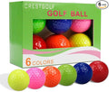 Crestgolf Colored Class Practice Golf Balls Pack of 6