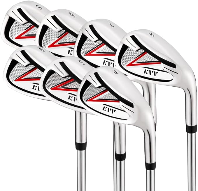 KVV Men's Golf Clubs Package Set, 11-Club Complete Set with/Without Stand Bag/7-Piece Irons (5~P#), Right Handed/Left Handed
