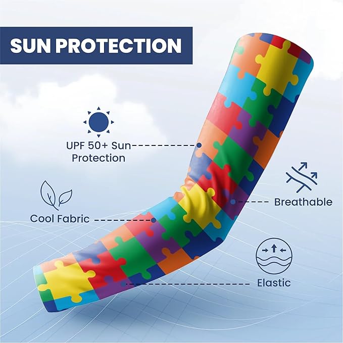 Cooling Arm Cover For Men & Women - Uv Sun Protection Arm Sleeves For Driving Golfing Fishing Cycling Hiking (L)