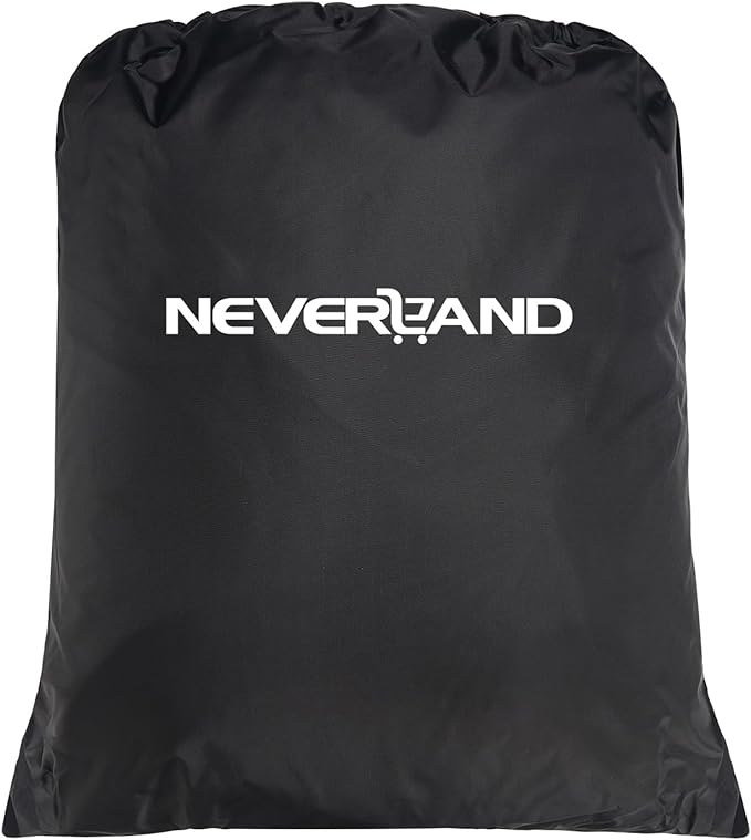 NEVERLAND Golf Cart Cover - Waterproof Golf Cart Covers - Fits for Yamaha Golf Carts EZ GO Club Car - Outdoor Windproof Sunproof (Black, Fit for 2+2/4 Passenger Cart)