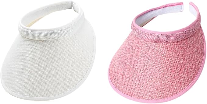Cloth Covered Slip-On Visor for Women, Adjustable Cap Sports Sun Visors for Men