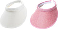 Cloth Covered Slip-On Visor for Women, Adjustable Cap Sports Sun Visors for Men