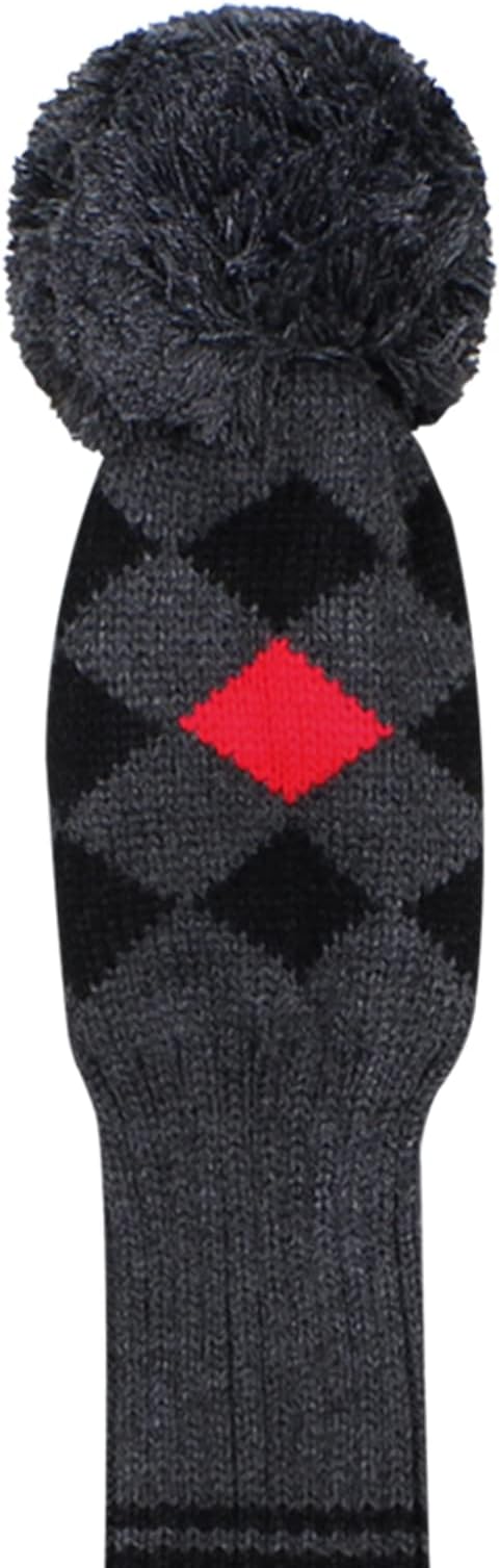 Scott Edward Knit Wood Golf Club Head Covers 4 Pieces Knitted Item Fit Over Well Driver Wood(460cc) Fairway Wood and Hybrid(UT)