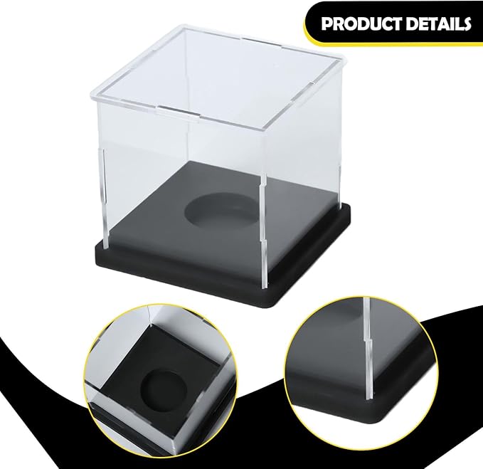 Baseball Case Acrylic Baseball Holder Clear Sturdy Stable Dustproof Stylish Display Cube Storage for Memorabilia Golf Balls