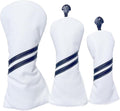 3pcs Golf Headcovers Set 1 3 H, Golf Head Covers Includes Driver Headcover 3-Wood Cover Hybrid Headcover Fits Most Golf Clubs