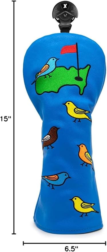 1 Pcs Montela Golf Club Covers,Colorful Birdie Tee 3 Wood Headcover Driver Headcover Fairway Wood Head Covers Hybrid Headcover Leather Golf Head Covers for Odyssey Scotty Cameron Taylormade