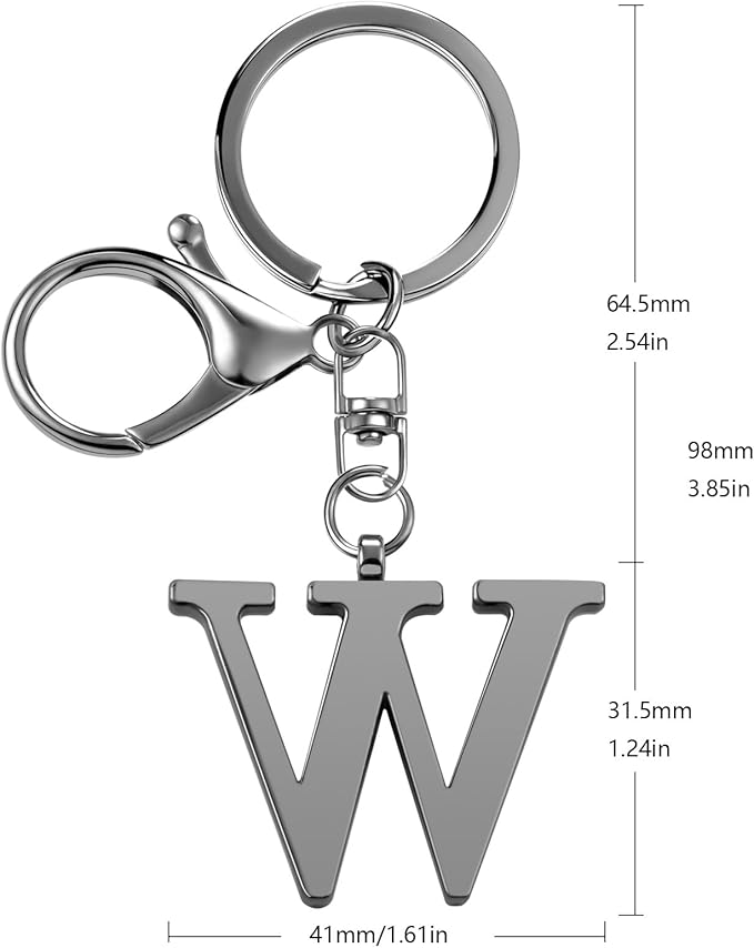 LAXPICOL Gold Letter A-Z Keychain for Women Bag Charms Purse Charms For Handbags Metal Alphabet Initial Letter Keychain