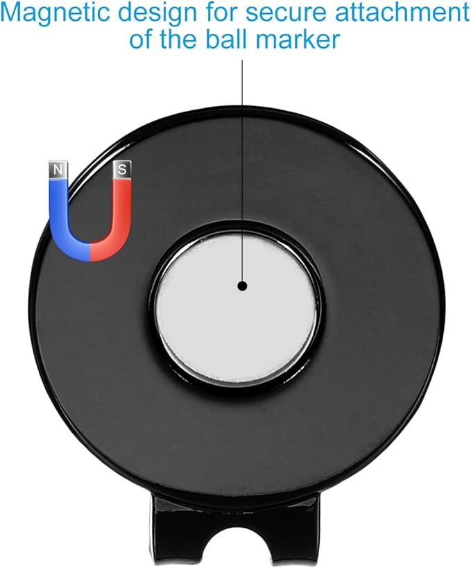 PATIKIL Magnetic Golf Hat Clip, Metal Golf Ball Marker Holder for Golf Caps Gloves
