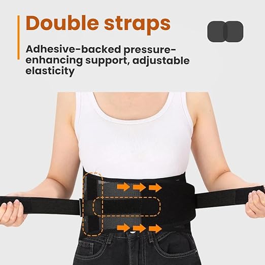 New Lower Back Brace for Men and Women, Lumbar Support with Adjustable Straps, Breathable & Heavy Duty, IV-Shaped Support for Sciatica Pain Relief, Posture Corrector for Rehabilitation, Work, Sports