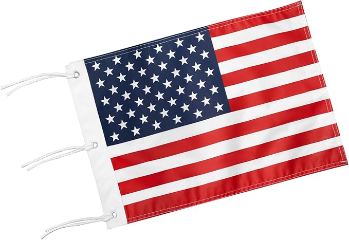 KINGTOP USA Golf Flag 20x14 Inch - Brass Grommets, Dual-layer 420D Nylon, Double Sided Printing - Standard Putting Green Flags for Backyard Practice, Golf Courses, Country Club, 1-Pack