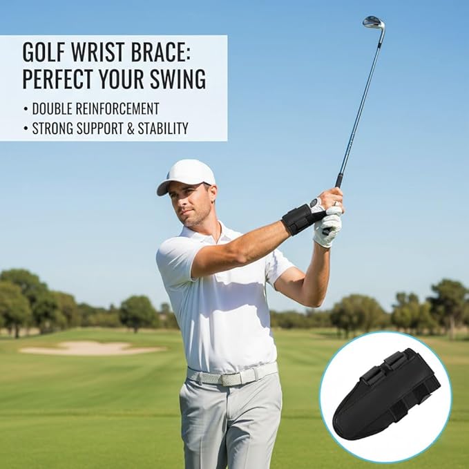 2 Pack Golf Swing Training Aid with Arm Band and Wrist Strap, Black Golf Training Kit for Muscle Memory Development, Wrist Angle Correction, Beginner Golfers Practice Equipment
