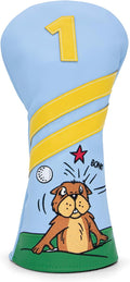 Golf Club Headcover for Driver Covers, Fairway Wood Covers, Hybrid Covers Gopher Style Premium Leather 3 Wood Headcover Set with Interchangeable No. Tags Golf Club Covers